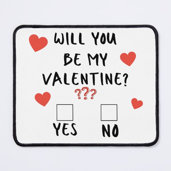 Item preview, Will You Be My Valentine? Yes or No Checkbox Design designed and sold by ChristinaLittle.
