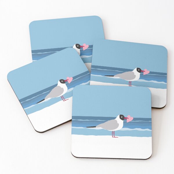 Item preview, Сute seagull in love by the sea designed and sold by Darina Gulbina.