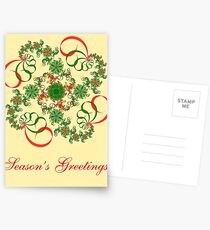 Abstract Christmas Card Postcards