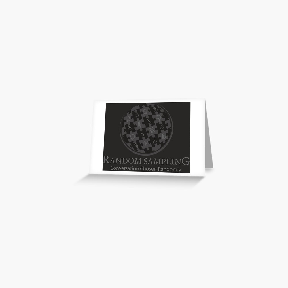 Random Sampling logo Greeting Card
