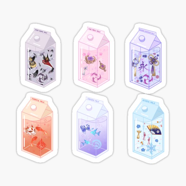 Inazuma Women Milk Carton Set Sticker