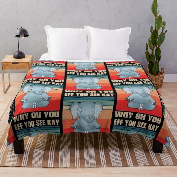 Item preview, Eff You See Kay Why Oh You Funny Vintage Elephant Yoga Lover Sarcastic designed and sold by SaliDesigner.