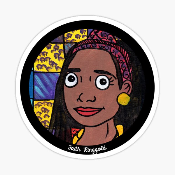 Item preview, Faith Ringgold Artist Portrait designed and sold by PrimaryPainters.