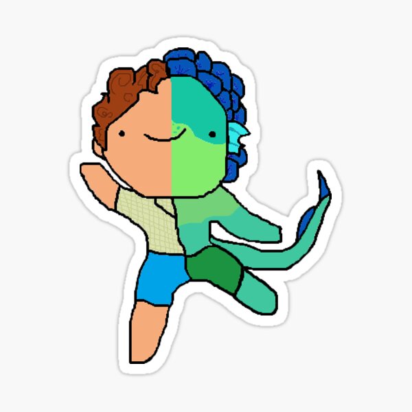 Luca Friends Watermelon Sticker by Curlyredflowers