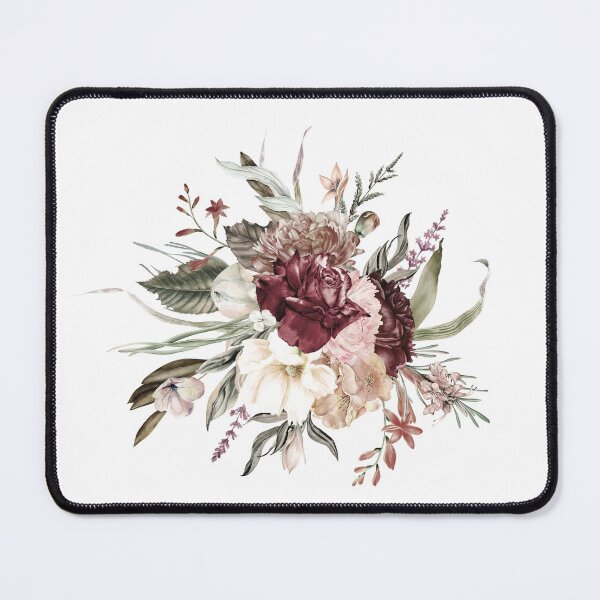 Item preview, Blush Pink and Burgundy Painted Floral and Greenery designed and sold by tsuttles.