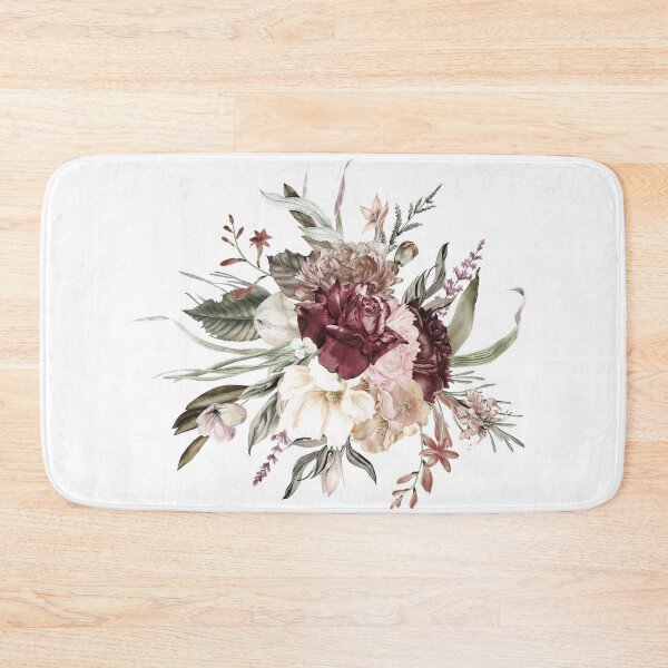 Item preview, Blush Pink and Burgundy Painted Floral and Greenery designed and sold by tsuttles.