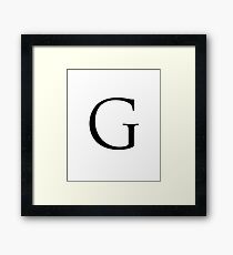 Letter G Framed Print