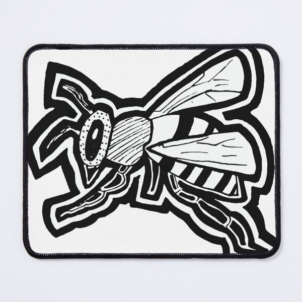 Item preview, Black and White Bee Illustration designed and sold by Annalee Beer.
