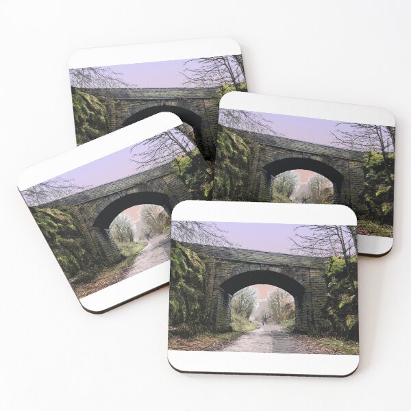 Item preview, Trans Pennine Trail Penistone Winter Lilac Sunset Art Print  designed and sold by summattodraw.