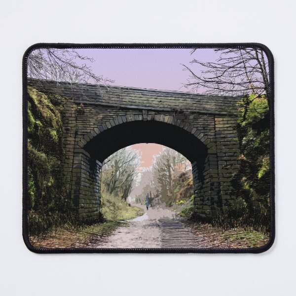 Item preview, Trans Pennine Trail Penistone Winter Lilac Sunset Art Print designed and sold by summattodraw.