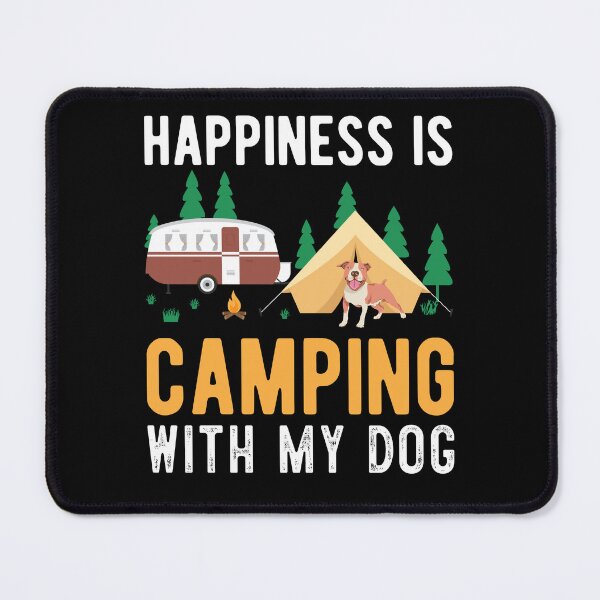 Item preview, Happiness is camping with my dog designed and sold by Englishmistress.