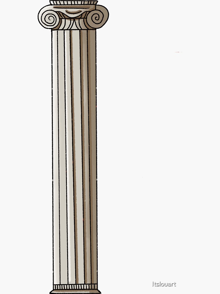 "Greek pillar" Sticker by Itslouart Redbubble