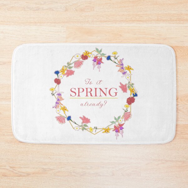 Item preview, Spring lovers waiting, with hexagon, flowers and white background designed and sold by CiniArt.
