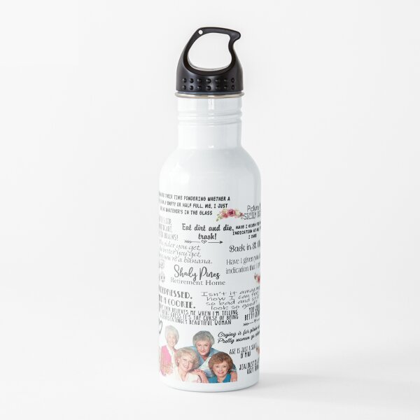 golden girls funny quotes-floral Water Bottle