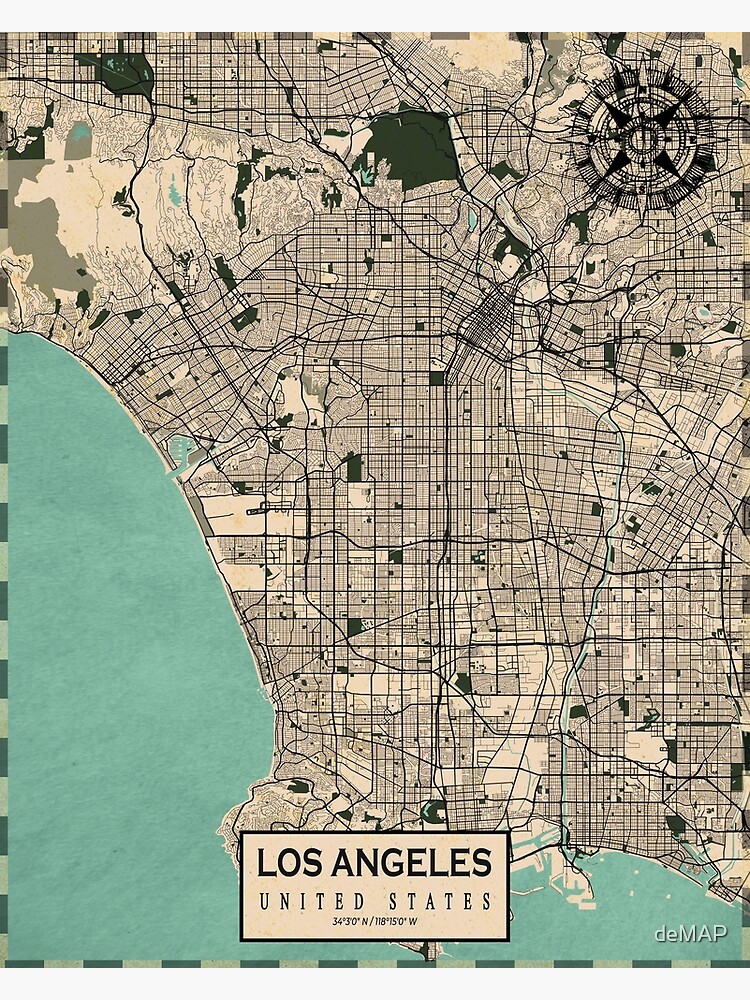 激レア 1970年製 ヴィンテージ カリフォルニア ロサンゼルス 地図