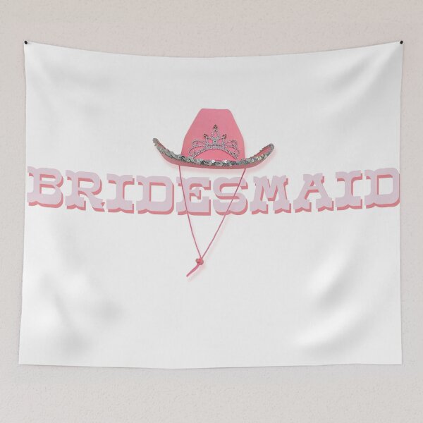 Item preview, Bridesmaid Pink Cowboy Hat designed and sold by AshTreeCrtvCo.