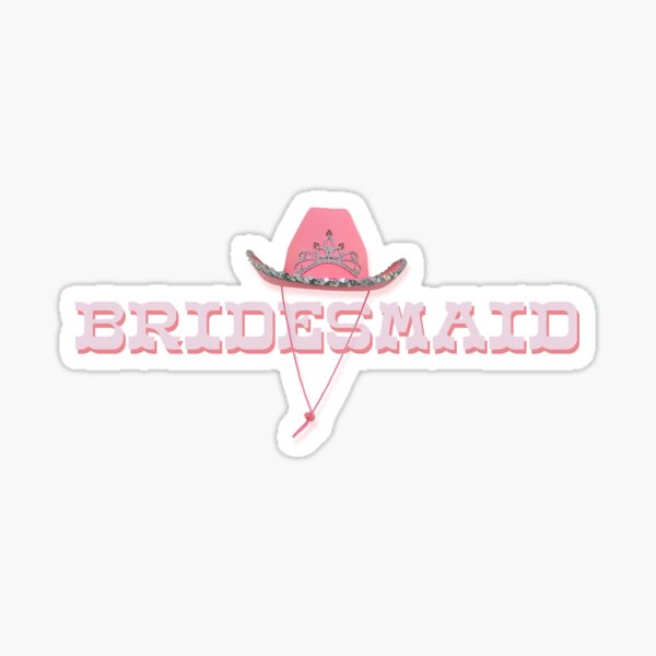 Item preview, Bridesmaid Pink Cowboy Hat designed and sold by AshTreeCrtvCo.