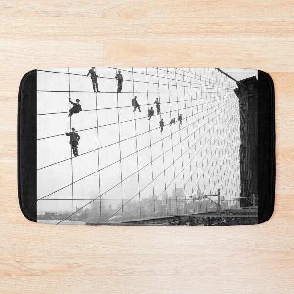 Item preview, Brooklyn Bridge Painters, Black and White Vintage Art designed and sold by modernretro.