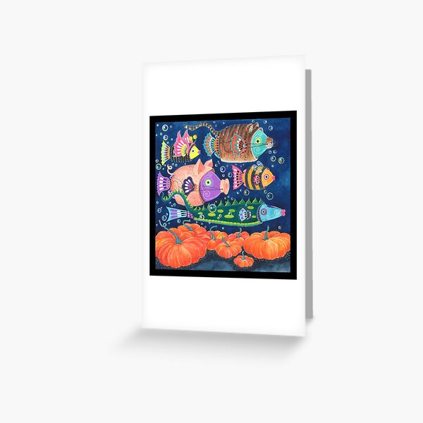 Watercolor Fish Greeting Cards for Sale
