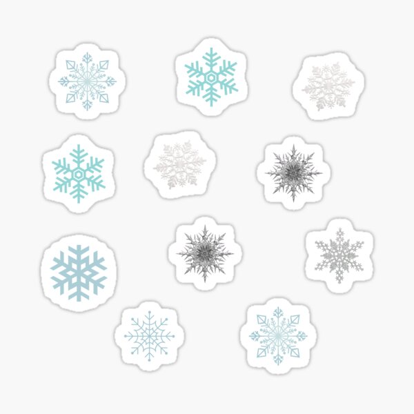 Fuzzy Snowflake Stickers