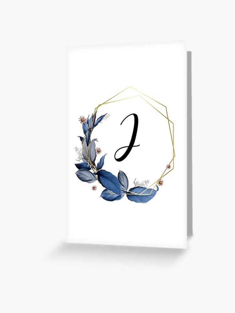 Monogram with blue leaves letter W Sticker by JustSeasons