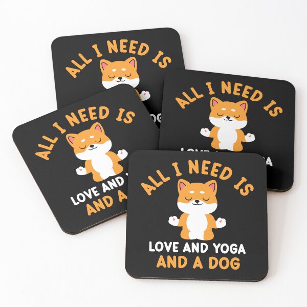 Item preview, all i need is love and yoga and a dog designed and sold by AristoDesigner.