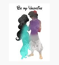 Prince and Princess Valentine Inspired Silhouette Photographic Print