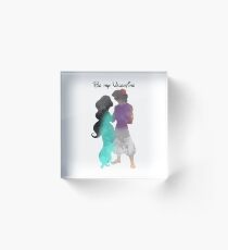 Prince and Princess Valentine Inspired Silhouette Acrylic Block