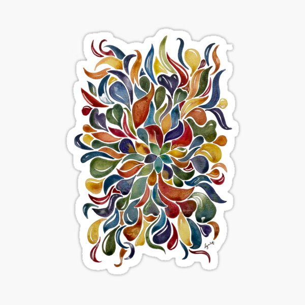 Jewel-toned Fireleaves Sticker