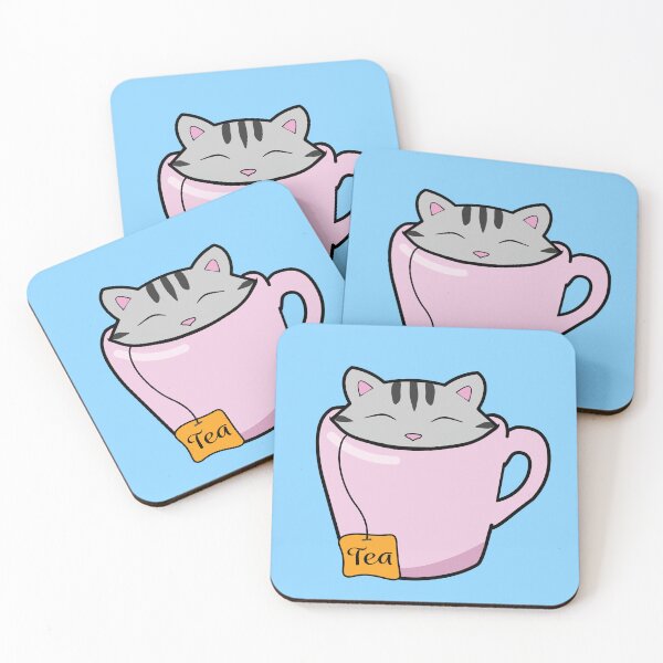 Item preview, Tabby Cat in a Pink Tea Cup designed and sold by Purr95.