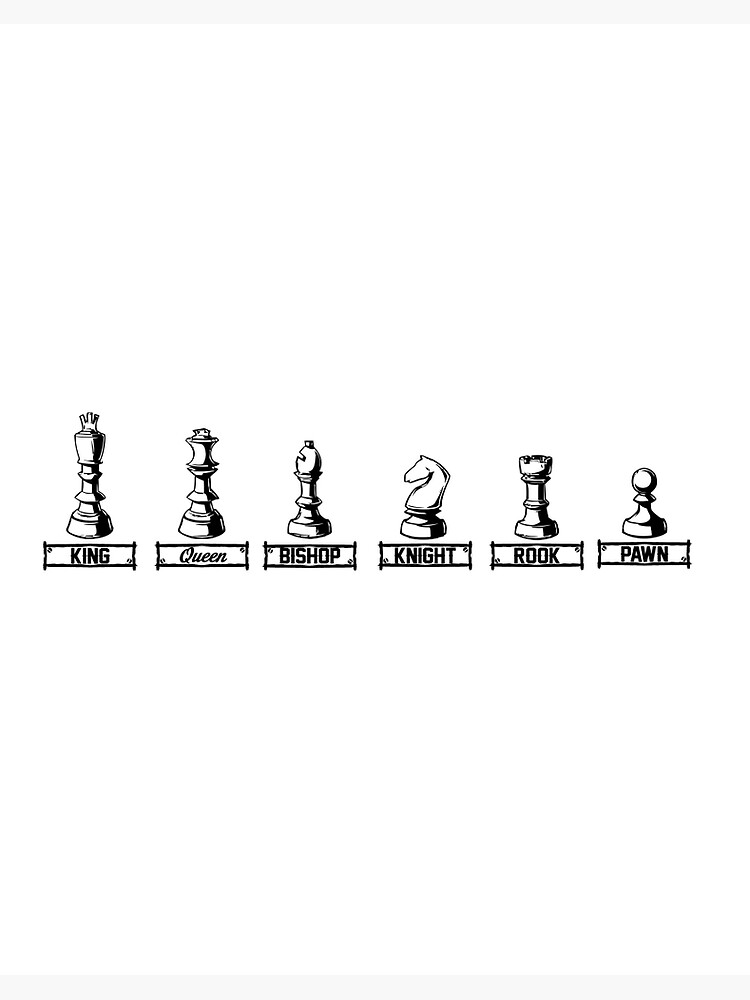 How to draw Chess Pieces (Pawn, Bishop, Rook, King, Queen, Knight