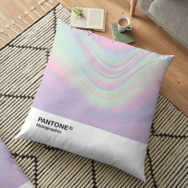H.I.P.A.B - Holographic Iridescent Pantone Aesthetic Background Floor Pillow