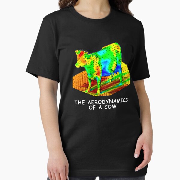 Vista previa del artículo con la obra «La aerodinámica de una vaca», diseñado y vendido por genevieve-gains.