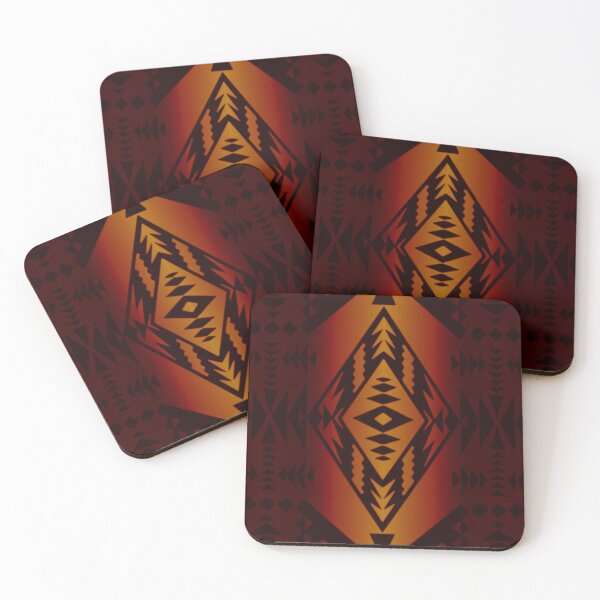 Item preview, Dark Brown / Fire Color Gradient Native Geo Print V3 designed and sold by JMWCD.