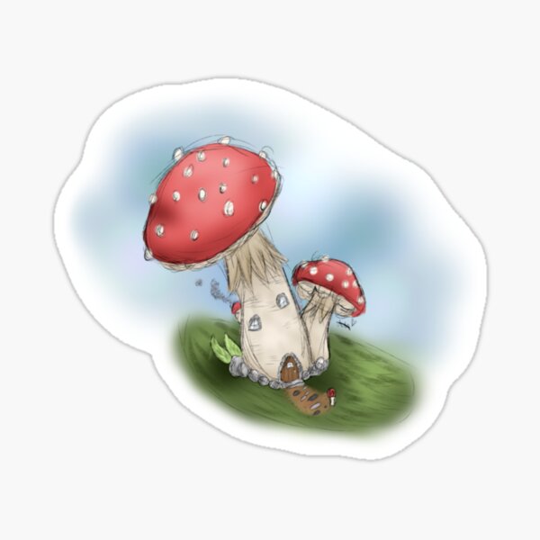 Mushroom House Stickers for Sale | Redbubble