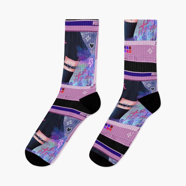 Item preview, Kawaii Cyber MS Paint Thigh High Socks designed and sold by FjallyDesignZ.