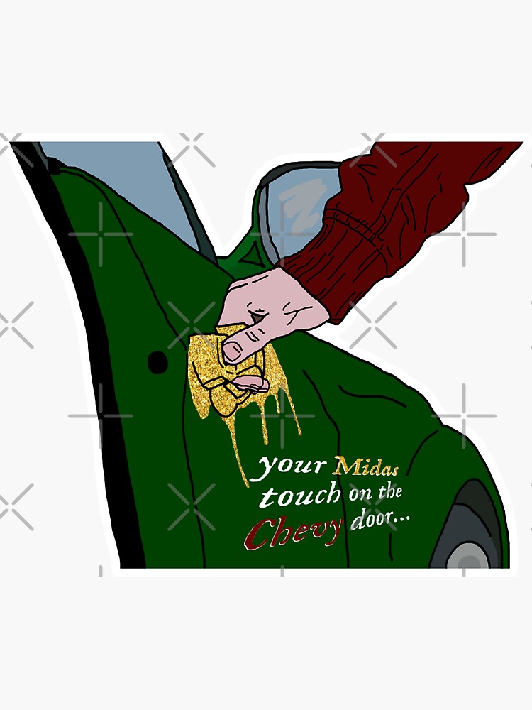 "Midas touch on the Chevy Door Taylor Swift" Sticker for Sale by