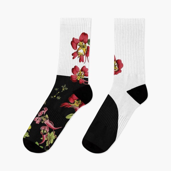 Artikelvorschau, Schwarz und Weiß mit rotem und grünem Blumenmuster entworfen und verkauft von Greenbaby.