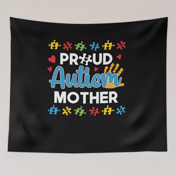 Item preview, Proud Mother Autism Awareness Month Matching Family Puzzle designed and sold by MadrigueraSM-.