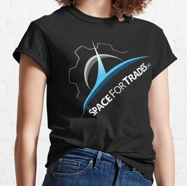 SpaceForTrades.org Logo (angled, simplified text) Classic T-Shirt