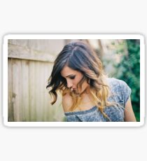 Mindy White Graphic Tee Sticker