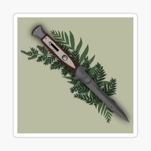 The Last Of Us Ellie switchblade knife with plants tattoo design