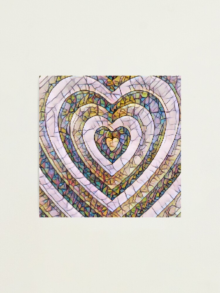 Mosaic wildflower heart