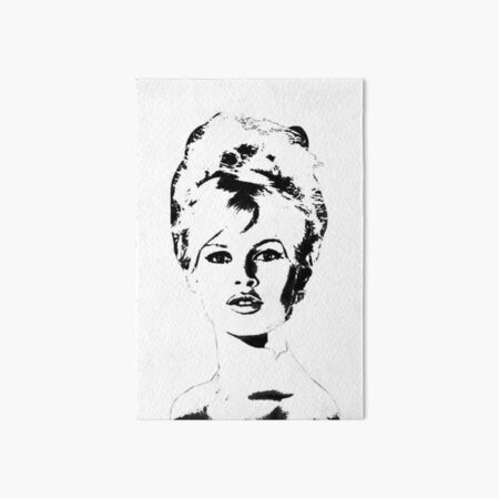 Motif Bardot Silver Brushed Aluminium 100x75 Pop Art/Picture/Poster/Print/Loft/Woman 