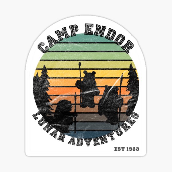 Vista previa del artículo con la obra «Campamento Endor - Aventura Lunar», diseñado y vendido por Unhinged Heather.