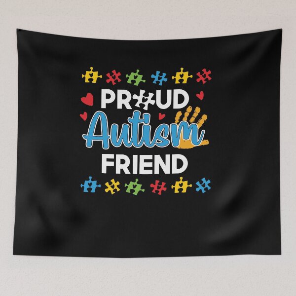 Item preview, Proud Friend Autism Awareness Month Matching Family Puzzle designed and sold by MadrigueraSM-.