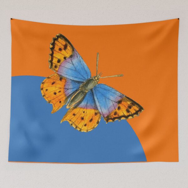 Item preview, Blue and Orange Butterfly Botanical designed and sold by Greenbaby.