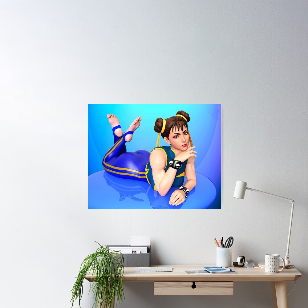 Chun Li Modeling Poster for Sale by HisAndHerShirts