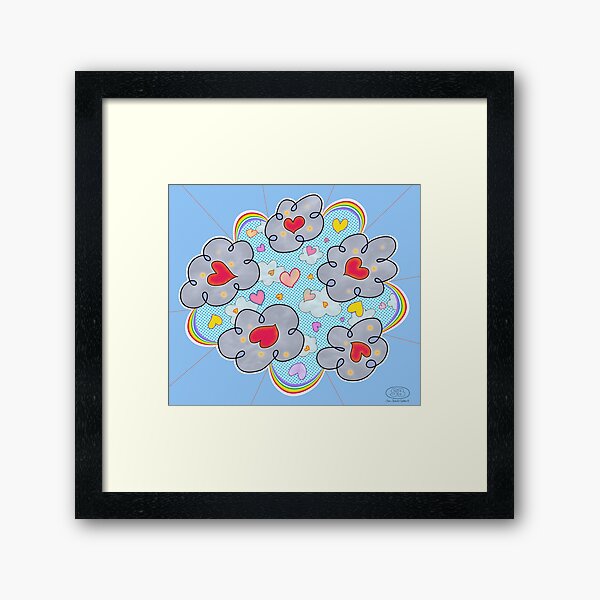 Love in the Clouds Framed Art Print
