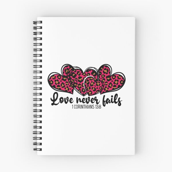 Item preview, Love Never Fails Leopard Print Hearts - 1 Corinthians 13:8 designed and sold by ChelleCreate.